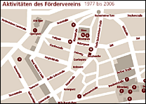 Stadtplan mit Projekten